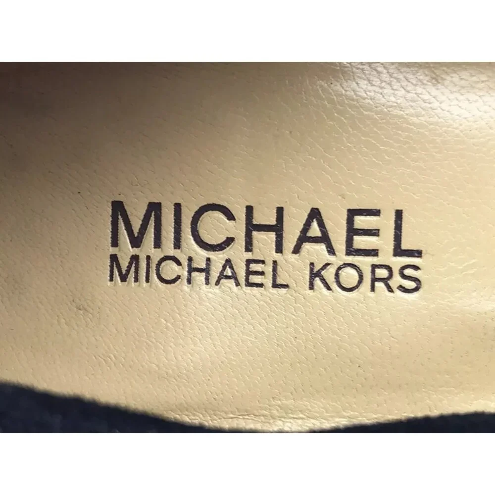Michael Kors Womens Black Vero Cuoio Slip On Cone Pump Heel Size US‎ 7.5